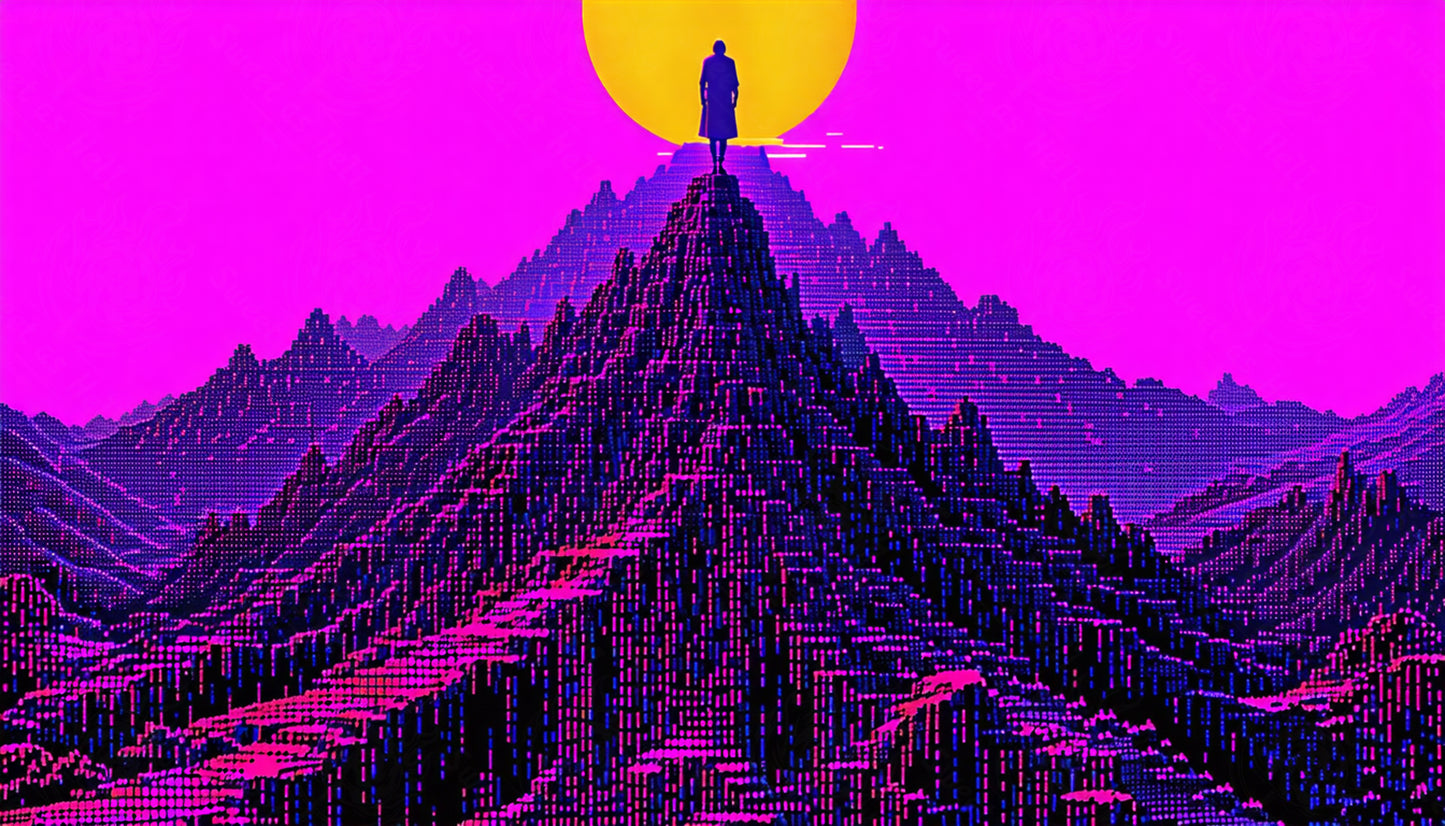 pico de montaña synthwave SN3428