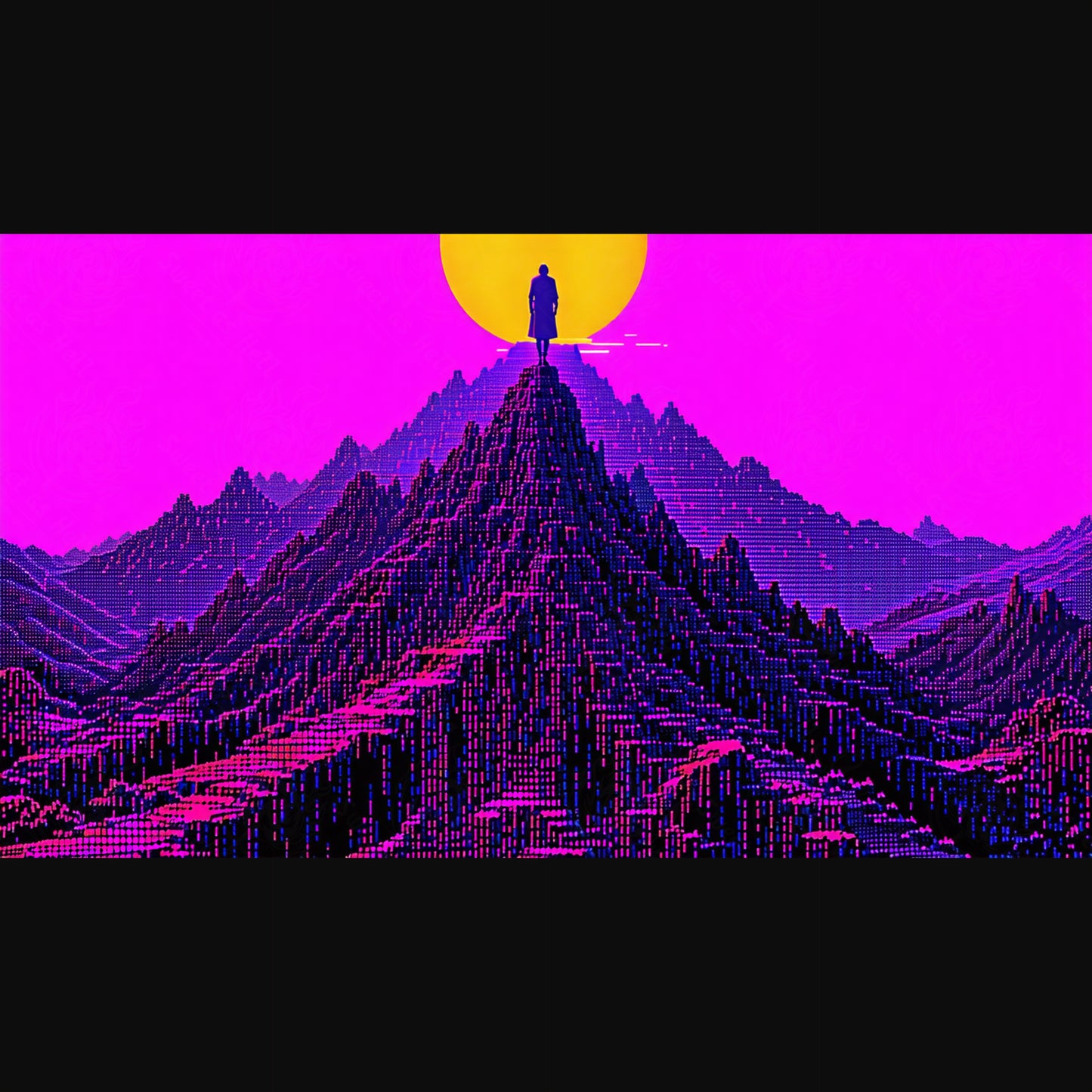 pico de montaña synthwave SN3428