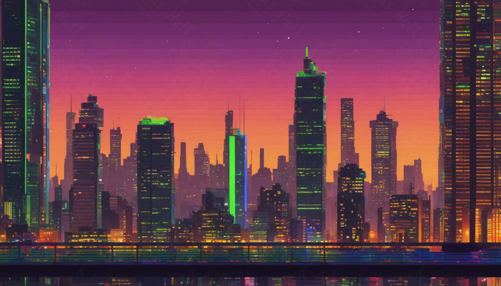 2D Lo Fi City Pixel Art 0003 SN767 - Sweet As Hell Designs