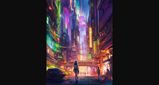 Female Anime Characters Wandering Within A Bustling Future City 0014 SN787 - Sweet As Hell Designs