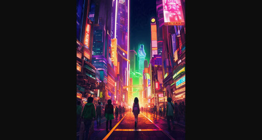 Female Anime Characters Wandering Within A Bustling Future City 0015 SN788 - Sweet As Hell Designs