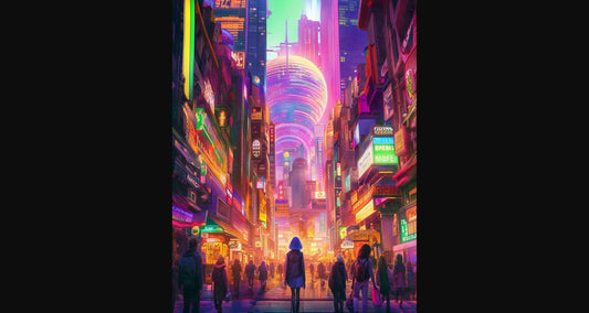 Female Anime Characters Wandering Within A Bustling Future City 0018 SN791 - Sweet As Hell Designs