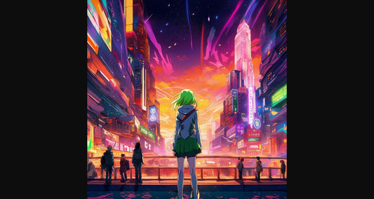 Female Anime Characters Wandering Within A Bustling Future City 0019 SN792 - Sweet As Hell Designs