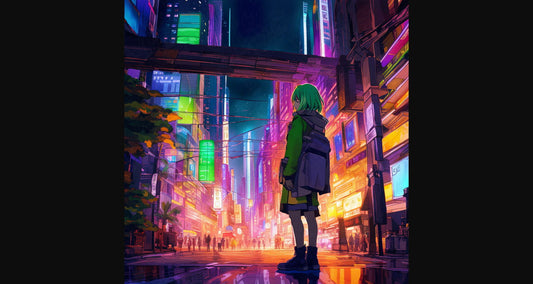 Female Anime Characters Wandering Within A Bustling Future City 0020 SN793 - Sweet As Hell Designs