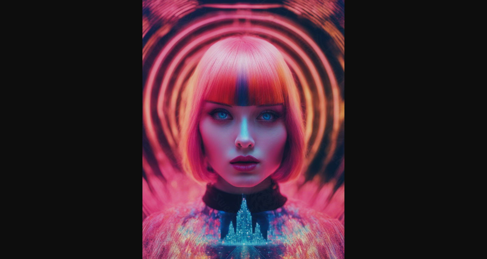 Female Fashion Portrait Photography with Holographic and Cosmic Design Elements 4 by 5 0006 SN823 - Sweet As Hell Designs