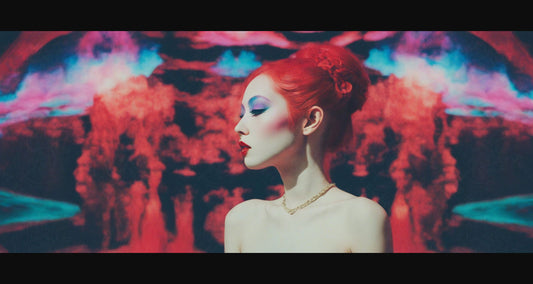 Female High Fashion Portrait Photography with Surreal Background Elements 21 by 9 0001 SN827 - Sweet As Hell Designs