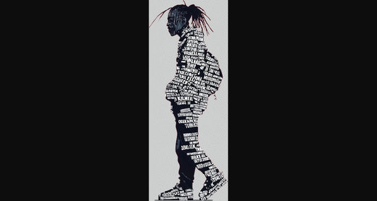 Full length Urban Character in Streetwear Composed of Overlapping Shapes and or Letters That Create Depth Texture and Movement With Transparent Background 022 SN2806 - Sweet As Hell Designs