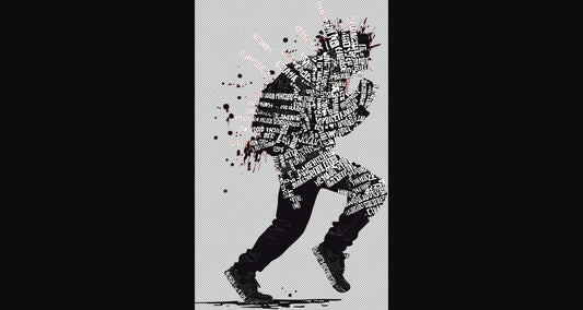 Full length Urban Character in Streetwear Composed of Overlapping Shapes and or Letters That Create Depth Texture and Movement With Transparent Background 032 SN2816 - Sweet As Hell Designs