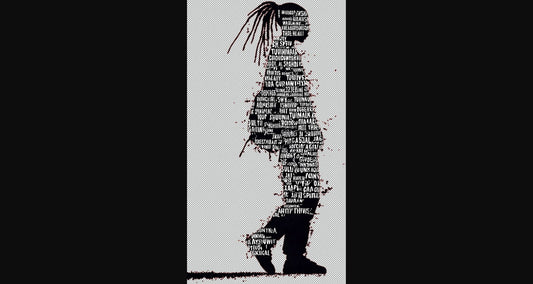 Full length Urban Character in Streetwear Composed of Overlapping Shapes and or Letters That Create Depth Texture and Movement With Transparent Background 037 SN2821 - Sweet As Hell Designs