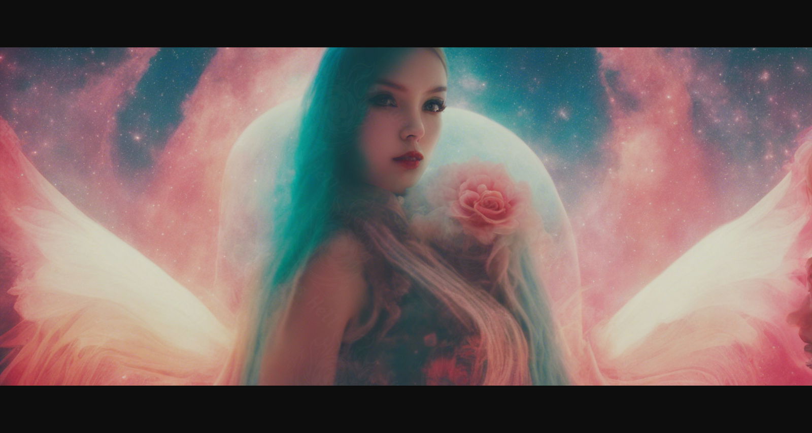 Illustrated High Fashion Female Portrait Photography with Modern Fantasy and Cosmic Art Elements 21 by 9 0001 SN864 - Sweet As Hell Designs