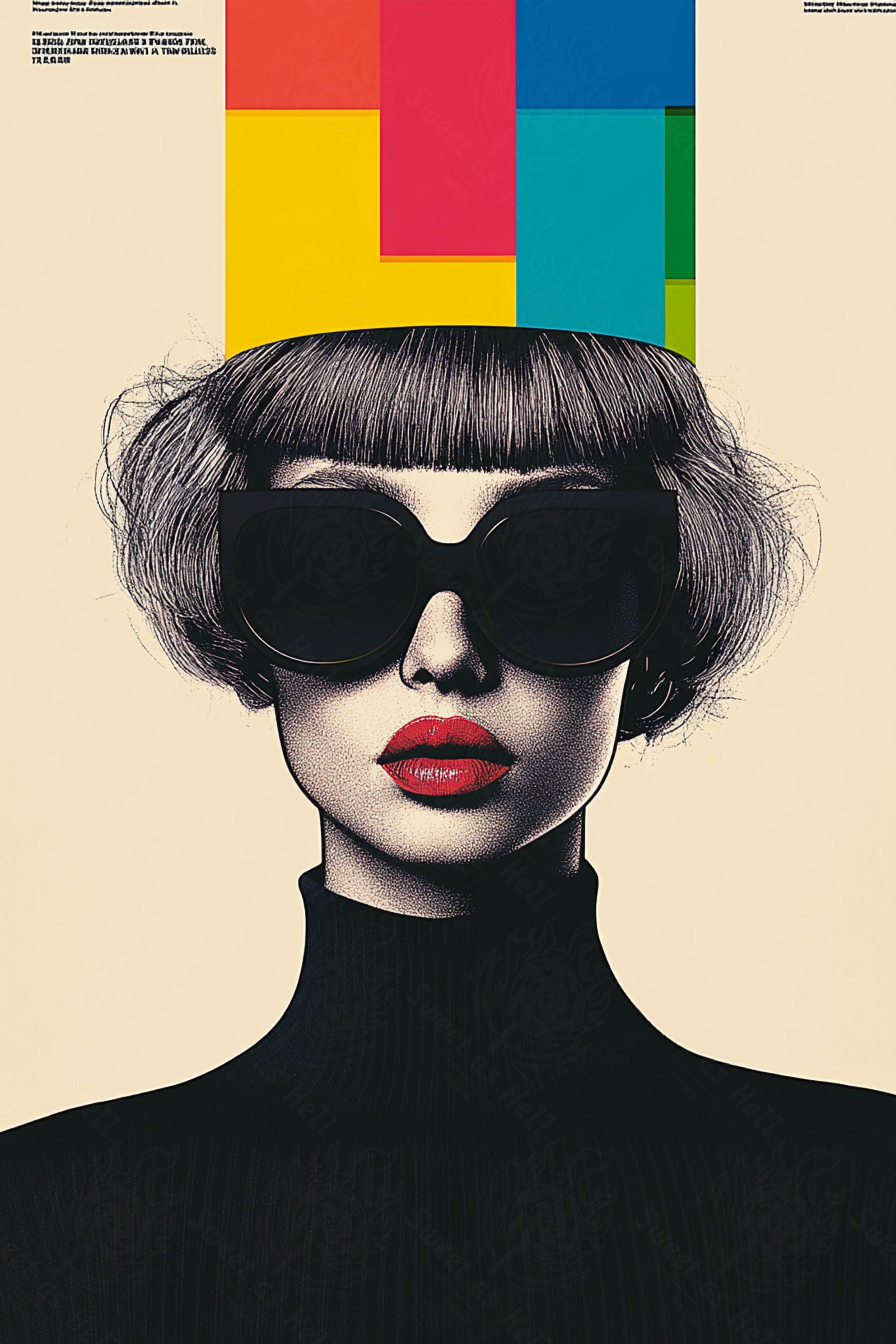 Modern Art Styled Fashion Ad Photo 02 by 03 007 SN2507 - Sweet As Hell Designs