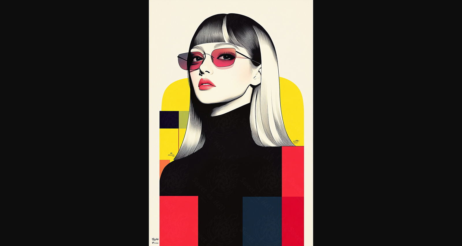 Modern Art Styled Fashion Ad Photo 02 by 03 046 SN2546 - Sweet As Hell Designs