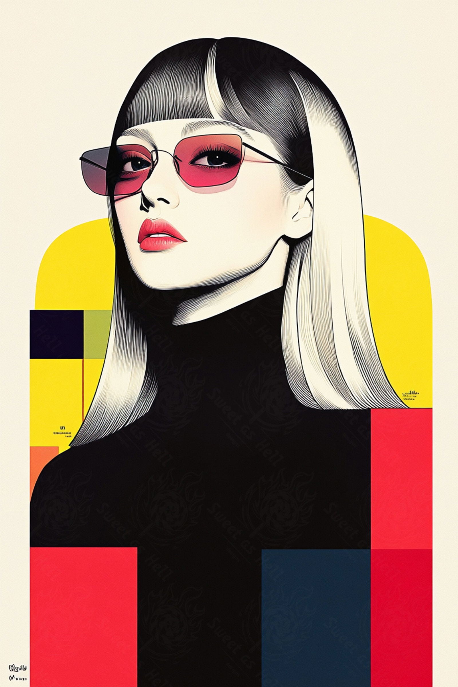 Modern Art Styled Fashion Ad Photo 02 by 03 046 SN2546 - Sweet As Hell Designs