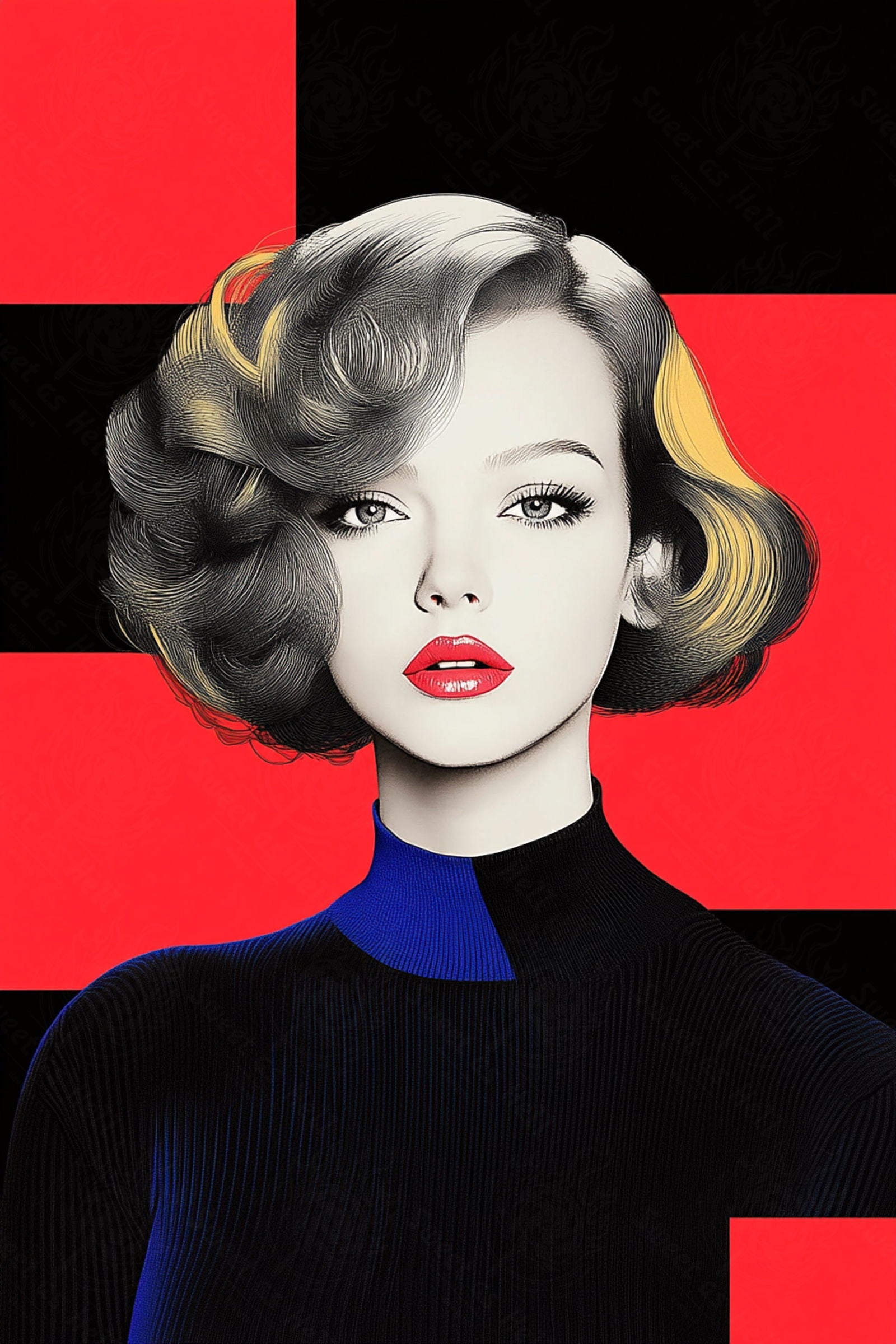 Modern Art Styled Fashion Ad Photo 02 by 03 061 SN2561 - Sweet As Hell Designs