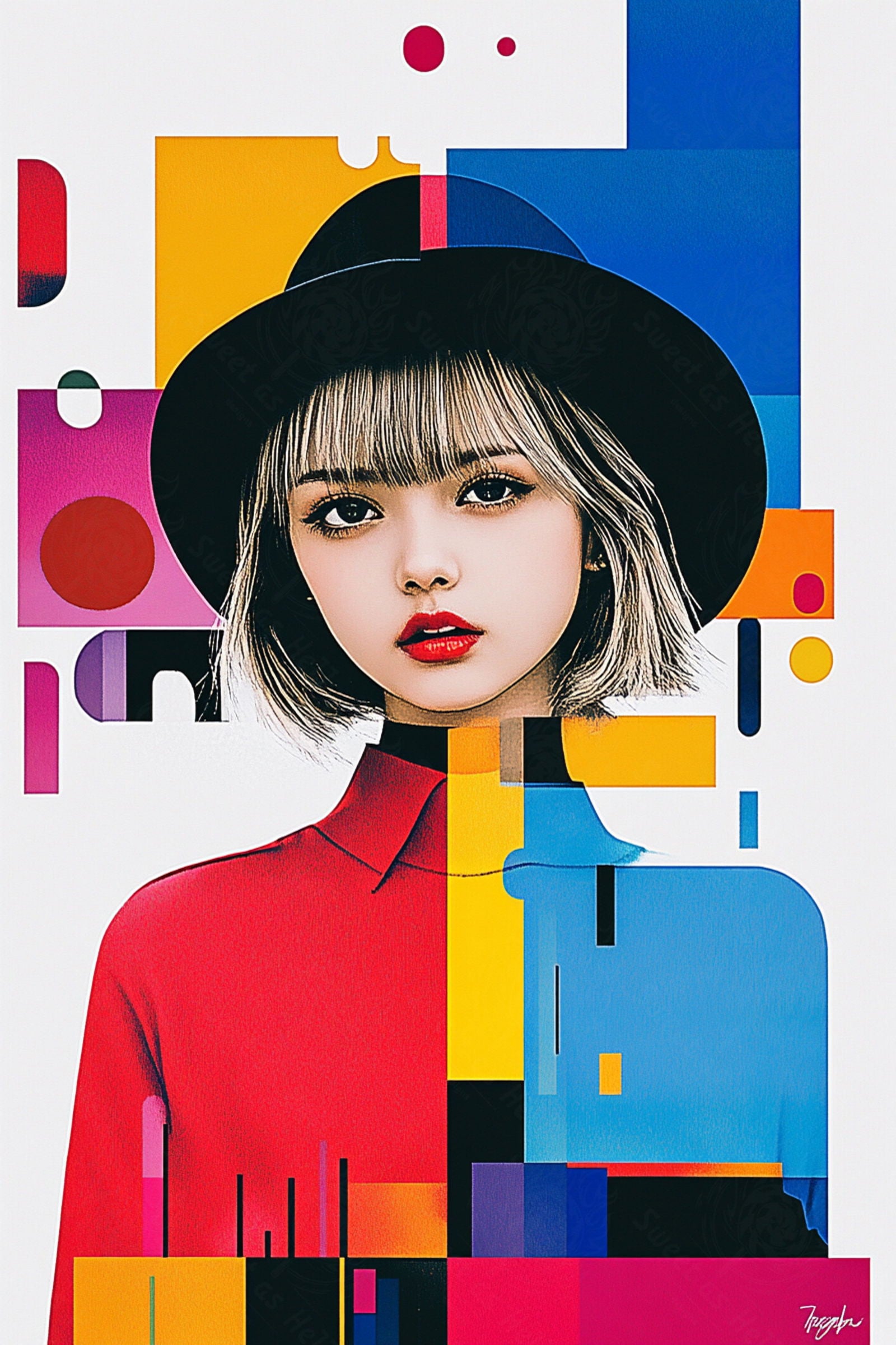 Modern Art Styled Fashion Ad Photo 02 by 03 065 SN2565 - Sweet As Hell Designs