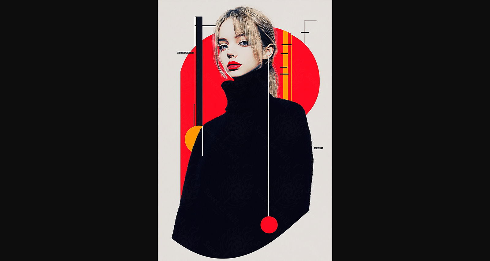 Modern Art Styled Fashion Ad Photo 02 by 03 086 SN2586 - Sweet As Hell Designs