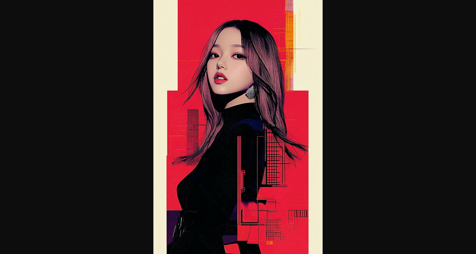 Modern Art Styled Fashion Ad Photo 02 by 03 127 SN2627 - Sweet As Hell Designs