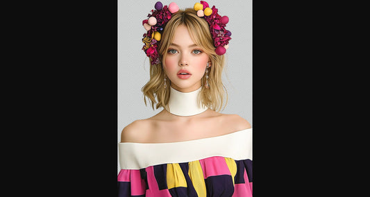 Modern Art Styled Fashion Ad Photo With A Transparent Background 003 SN2830 - Sweet As Hell Designs