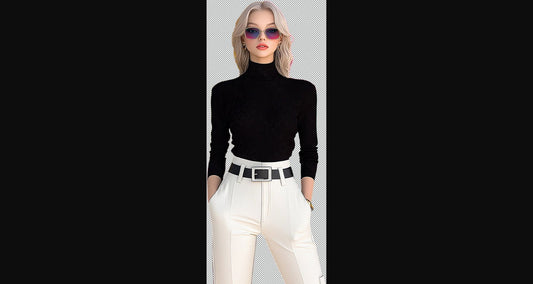Modern Art Styled Fashion Ad Photo With A Transparent Background 009 SN2836 - Sweet As Hell Designs