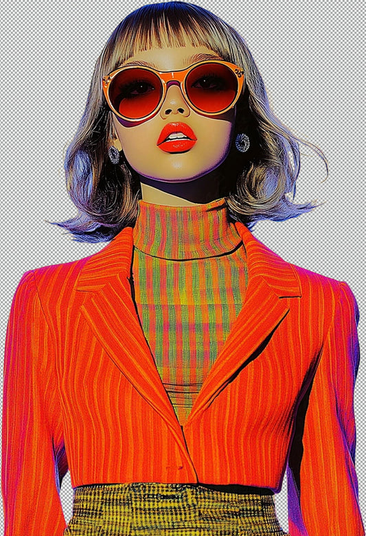 Modern Art Styled Fashion Ad Photo With A Transparent Background 015 SN2842 - Sweet As Hell Designs