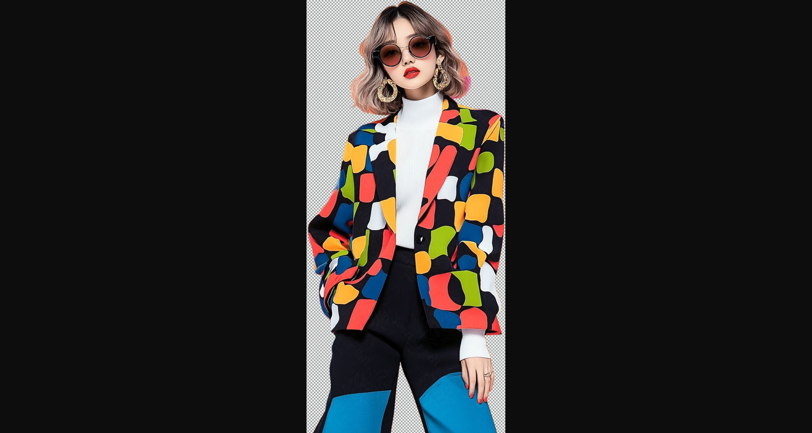 Modern Art Styled Fashion Ad Photo With A Transparent Background 020 SN2847 - Sweet As Hell Designs