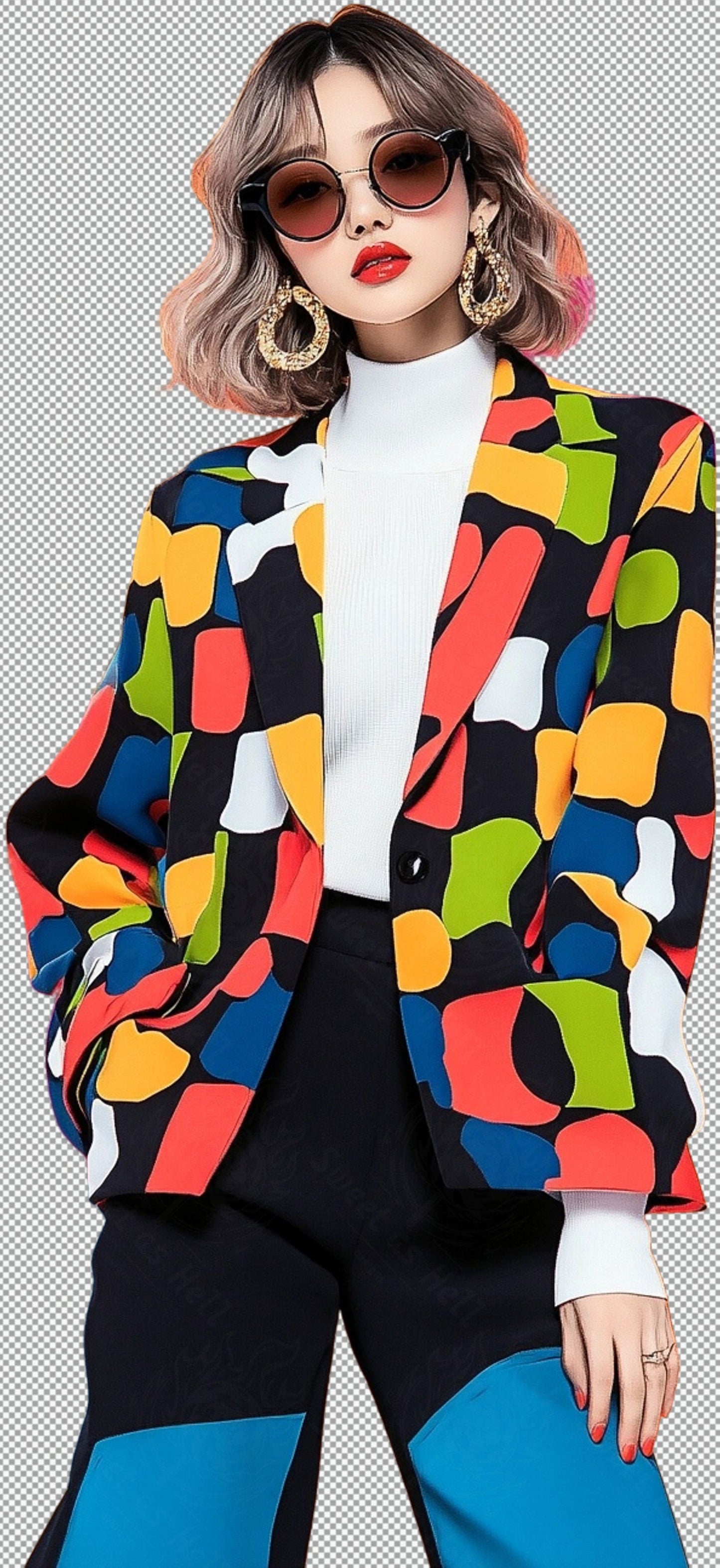 Modern Art Styled Fashion Ad Photo With A Transparent Background 020 SN2847 - Sweet As Hell Designs