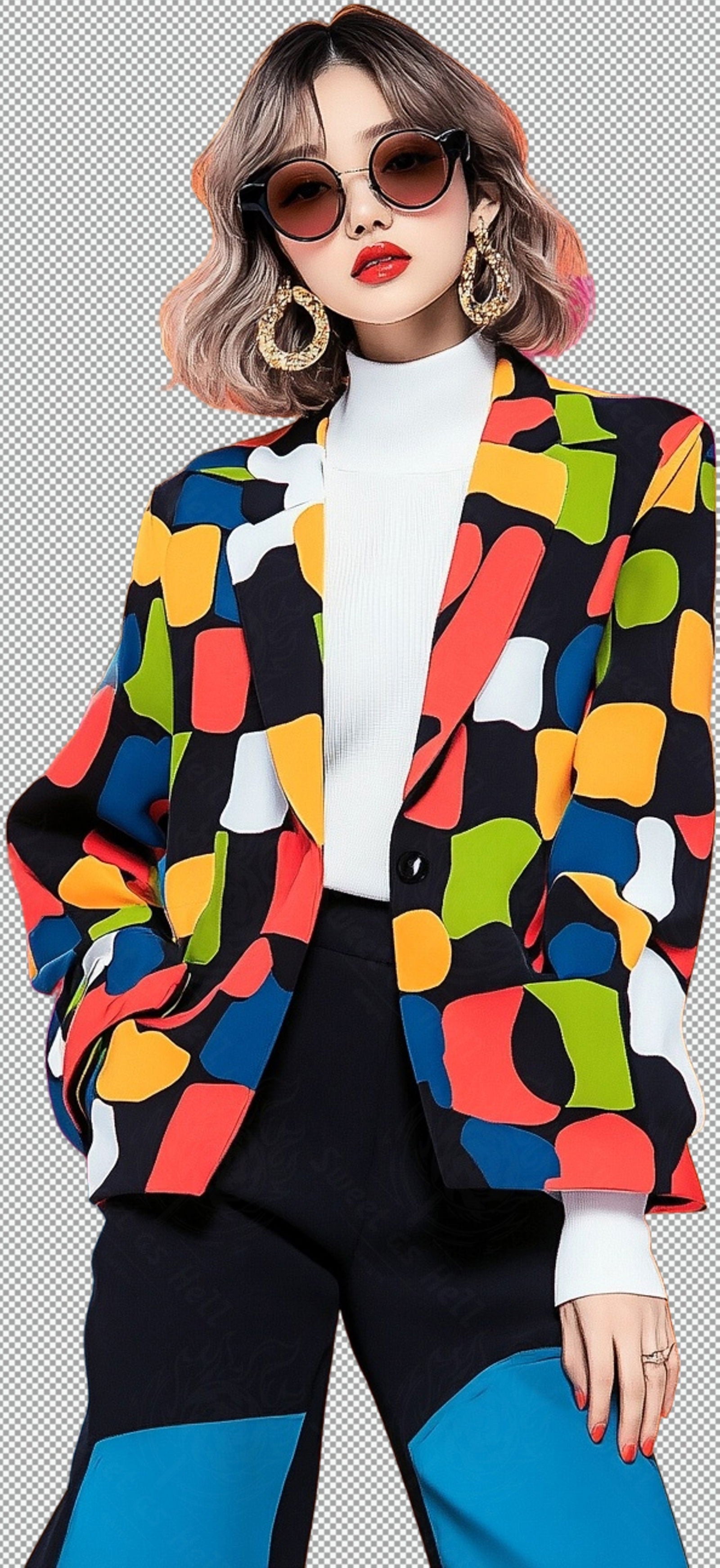 Modern Art Styled Fashion Ad Photo With A Transparent Background 020 SN2847 - Sweet As Hell Designs