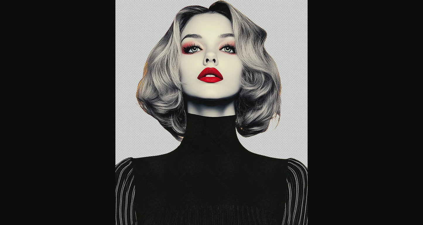 Modern Art Styled Fashion Ad Photo With A Transparent Background 025 SN2852 - Sweet As Hell Designs