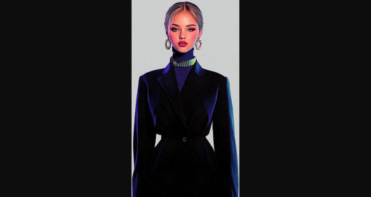 Modern Art Styled Fashion Ad Photo With A Transparent Background 027 SN2854 - Sweet As Hell Designs