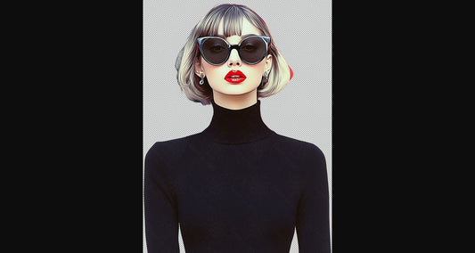 Modern Art Styled Fashion Ad Photo With A Transparent Background 028 SN2855 - Sweet As Hell Designs
