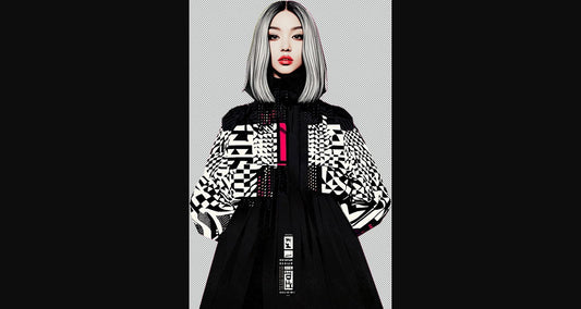 Modern Art Styled Fashion Ad Photo With A Transparent Background 032 SN2859 - Sweet As Hell Designs