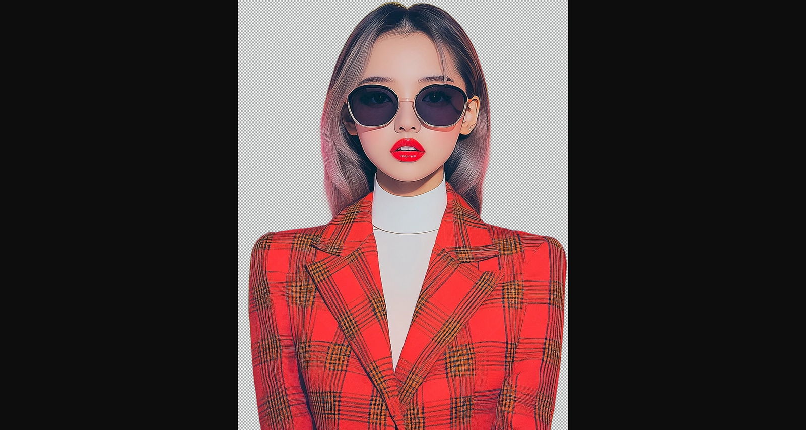 Modern Art Styled Fashion Ad Photo With A Transparent Background 045 SN2872 - Sweet As Hell Designs