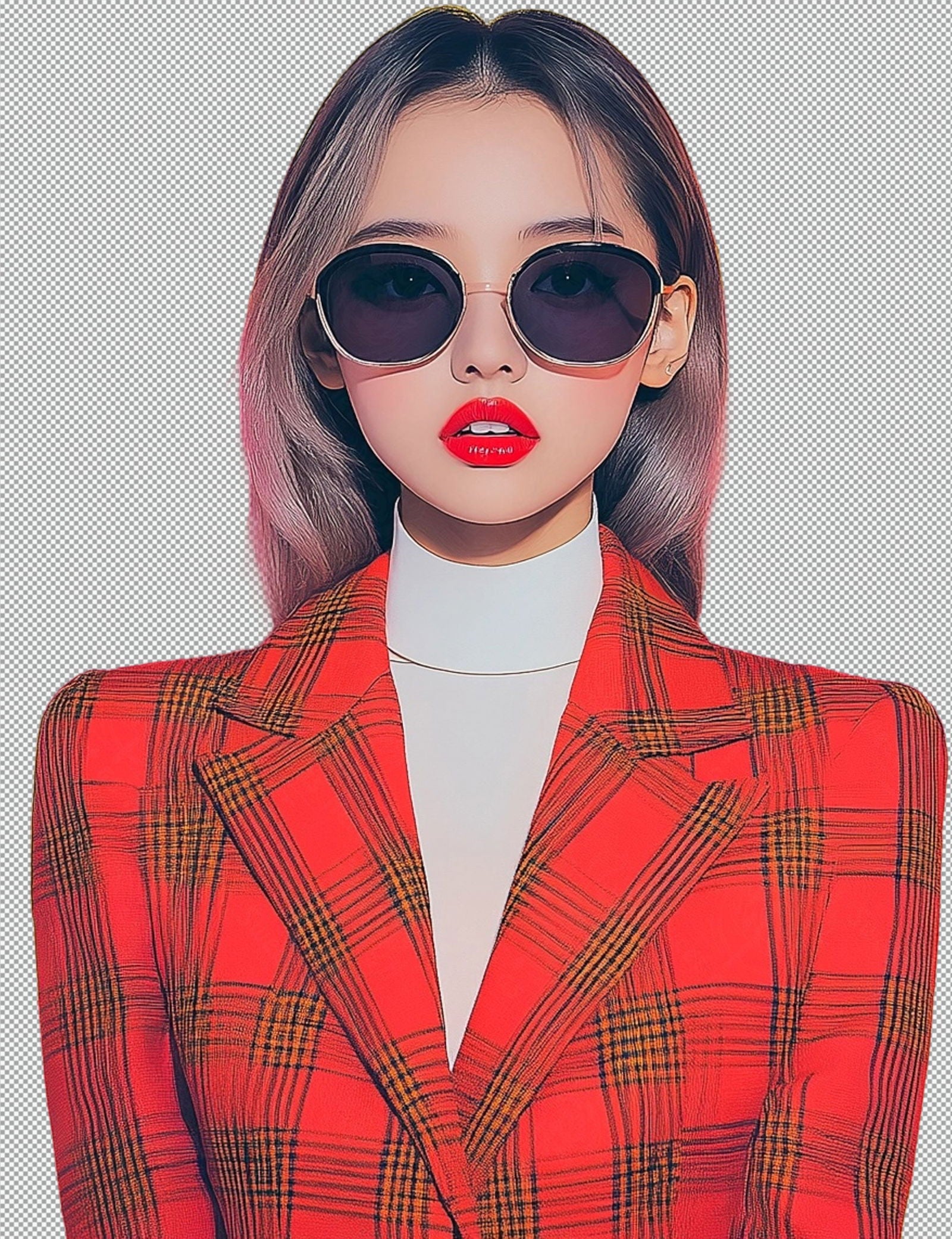 Modern Art Styled Fashion Ad Photo With A Transparent Background 045 SN2872 - Sweet As Hell Designs