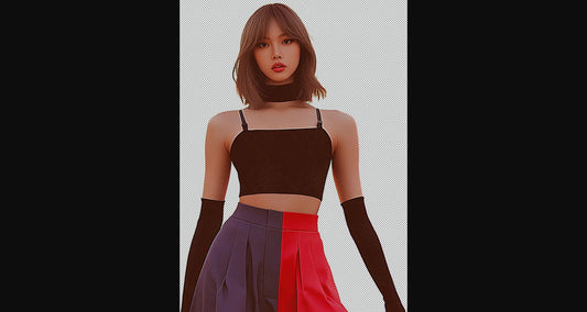 Modern Art Styled Fashion Ad Photo With A Transparent Background 052 SN2879 - Sweet As Hell Designs