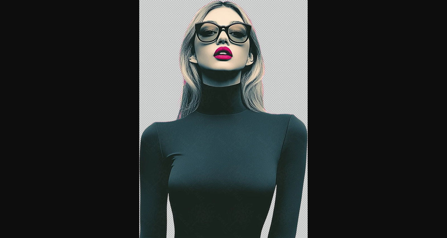 Modern Art Styled Fashion Ad Photo With A Transparent Background 053 SN2880 - Sweet As Hell Designs