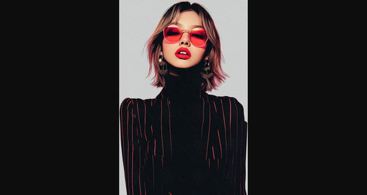 Modern Art Styled Fashion Ad Photo With A Transparent Background 061 SN2888 - Sweet As Hell Designs