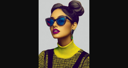 Modern Art Styled Fashion Ad Photo With A Transparent Background 070 SN2897 - Sweet As Hell Designs