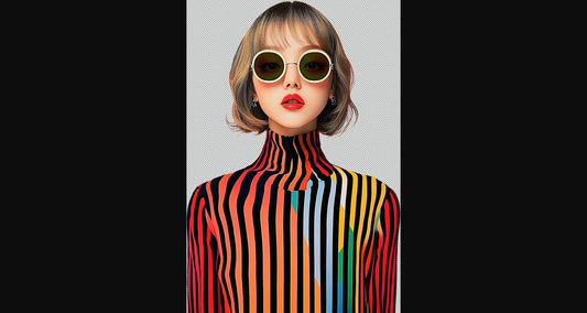 Modern Art Styled Fashion Ad Photo With A Transparent Background 075 SN2902 - Sweet As Hell Designs