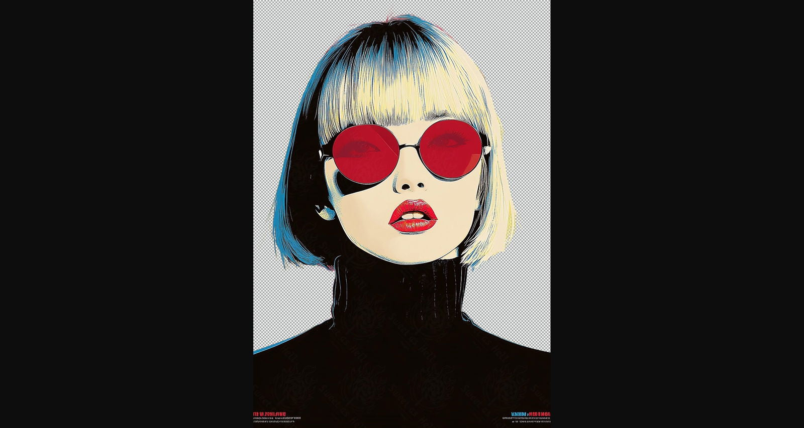 Modern Art Styled Fashion Ad Photo With A Transparent Background 078 SN2905 - Sweet As Hell Designs
