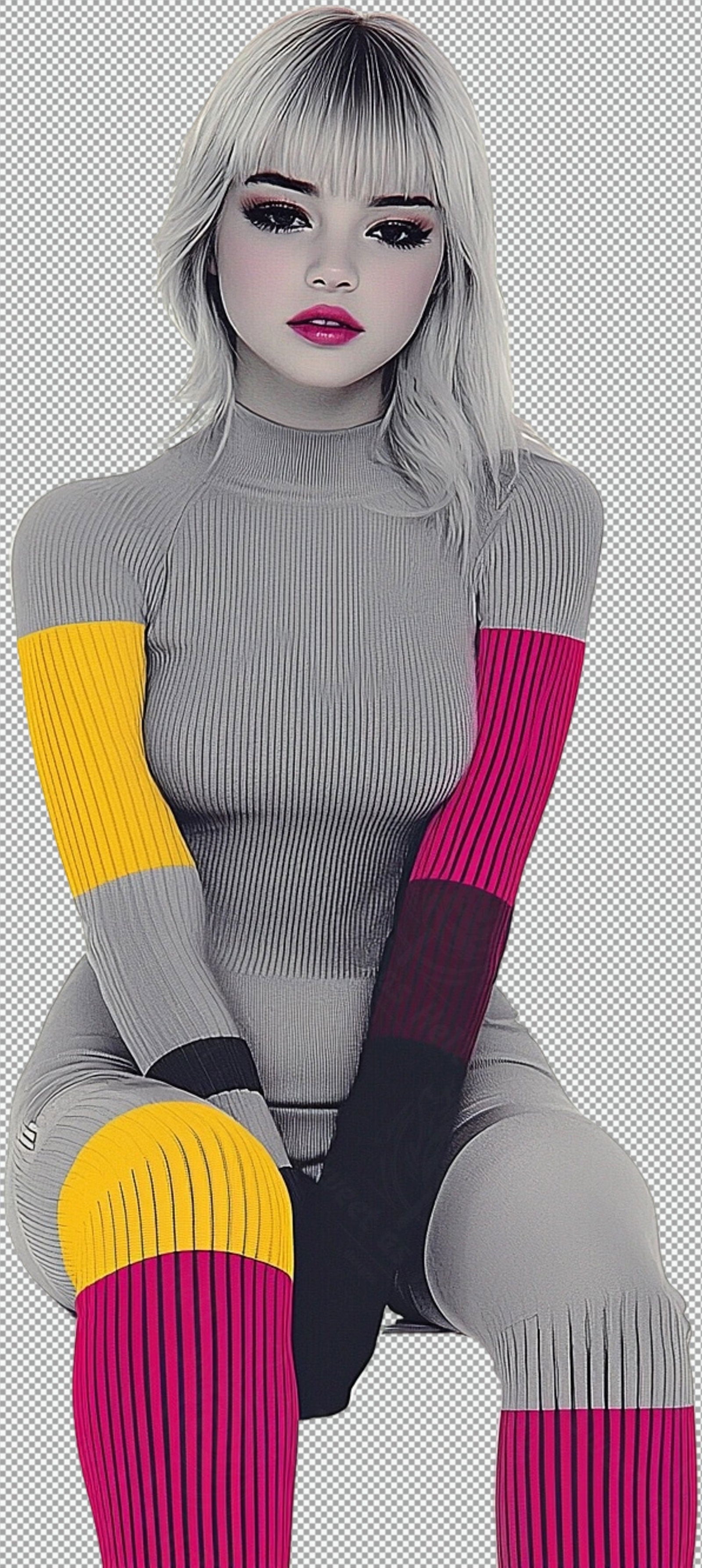 Modern Art Styled Fashion Ad Photo With A Transparent Background 087 SN2914 - Sweet As Hell Designs