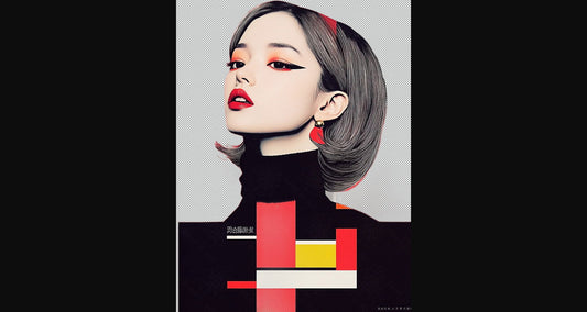 Modern Art Styled Fashion Ad Photo With A Transparent Background 092 SN2919 - Sweet As Hell Designs