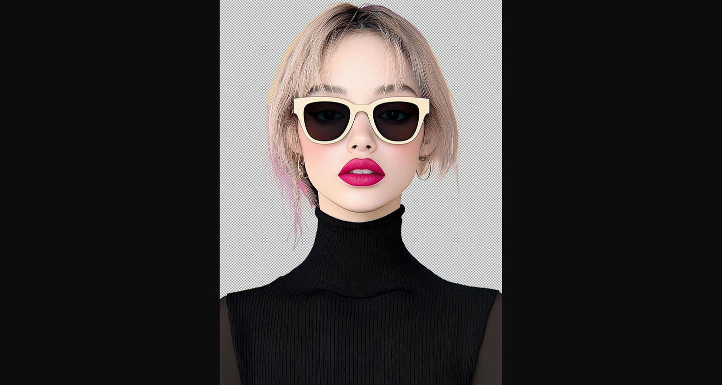Modern Art Styled Fashion Ad Photo With A Transparent Background 103 SN2930 - Sweet As Hell Designs
