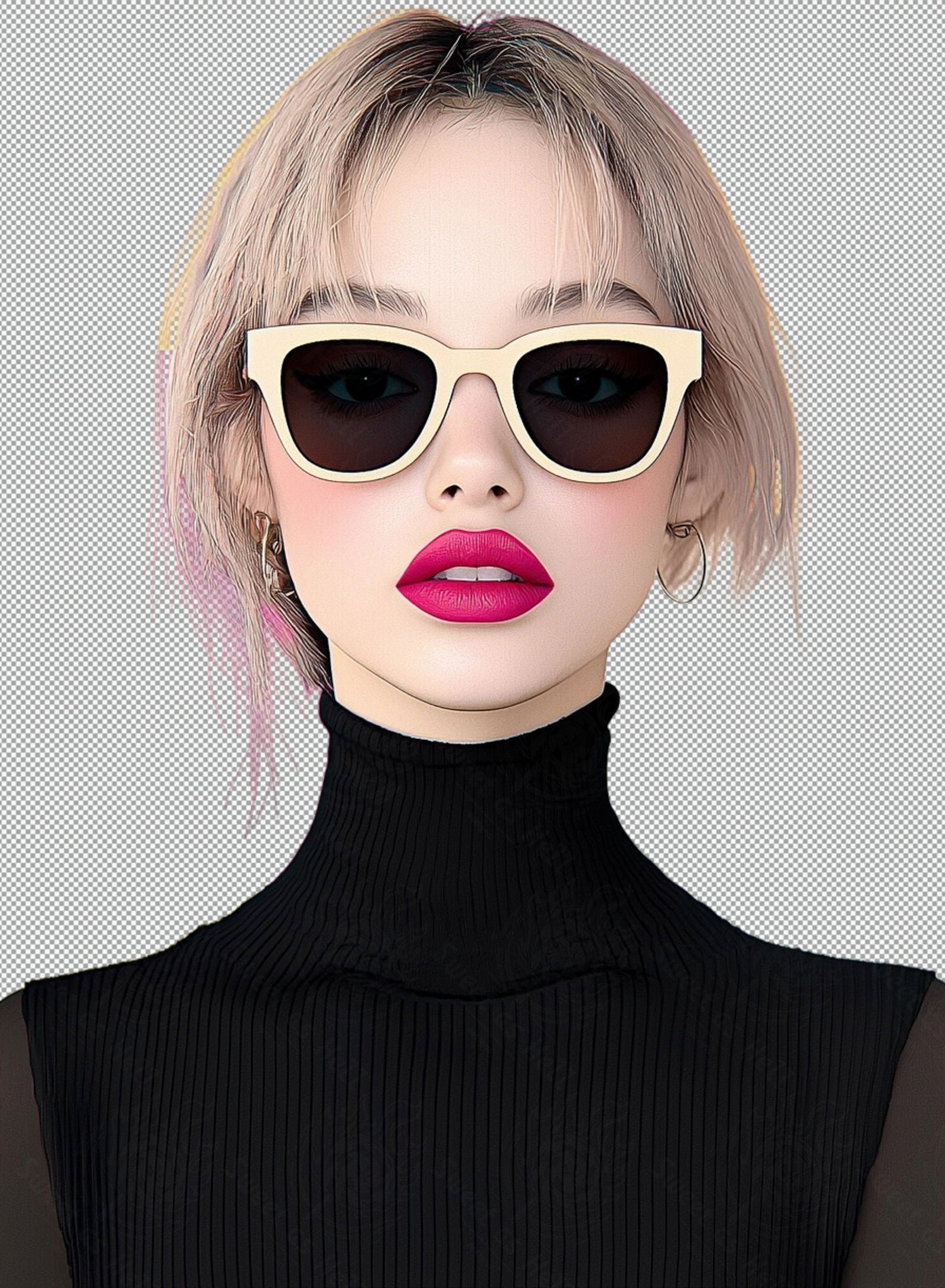 Modern Art Styled Fashion Ad Photo With A Transparent Background 103 SN2930 - Sweet As Hell Designs