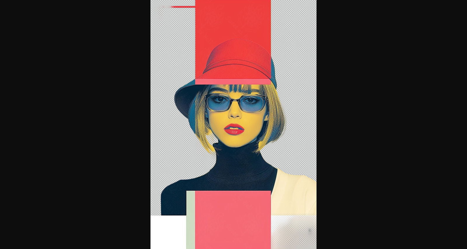 Modern Art Styled Fashion Ad Photo With A Transparent Background 112 SN2939 - Sweet As Hell Designs