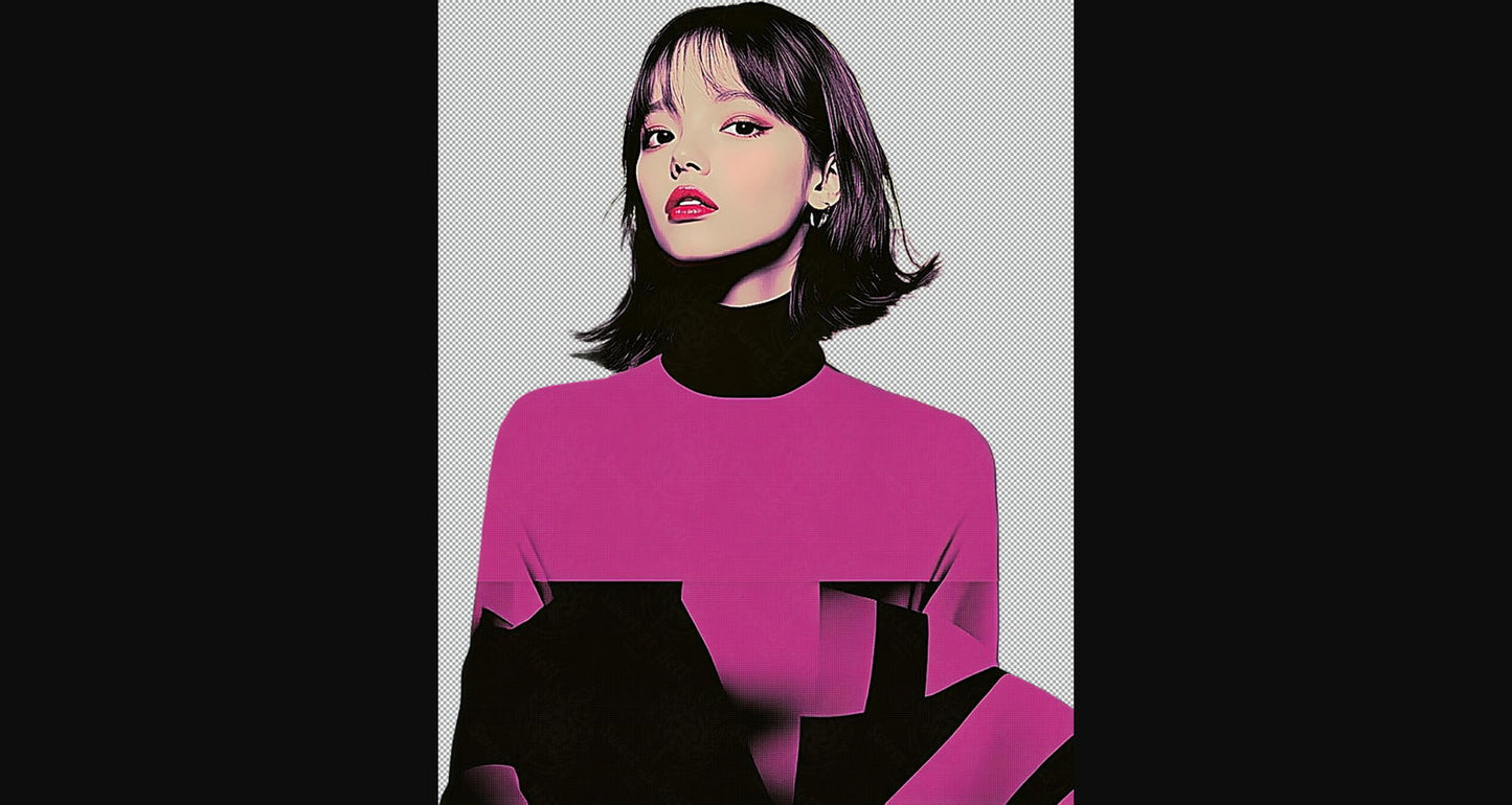 Modern Art Styled Fashion Ad Photo With A Transparent Background 113 SN2940 - Sweet As Hell Designs