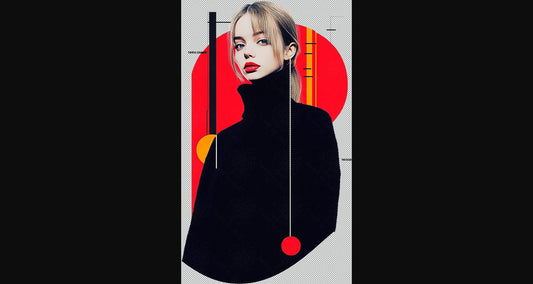 Modern Art Styled Fashion Ad Photo With A Transparent Background 137 SN2964 - Sweet As Hell Designs