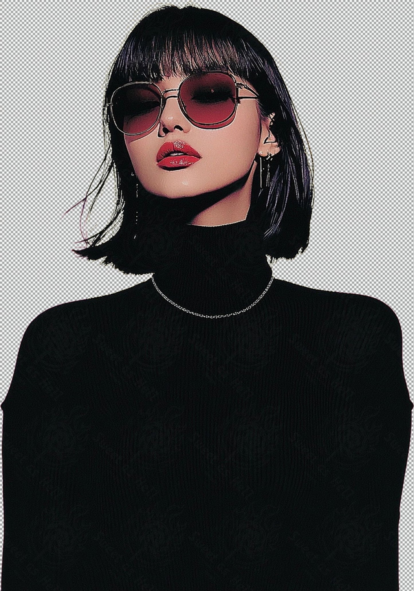 Modern Art Styled Fashion Ad Photo With A Transparent Background 143 SN2970 - Sweet As Hell Designs