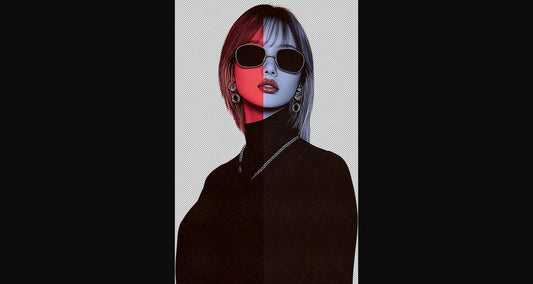 Modern Art Styled Fashion Ad Photo With A Transparent Background 147 SN2974 - Sweet As Hell Designs