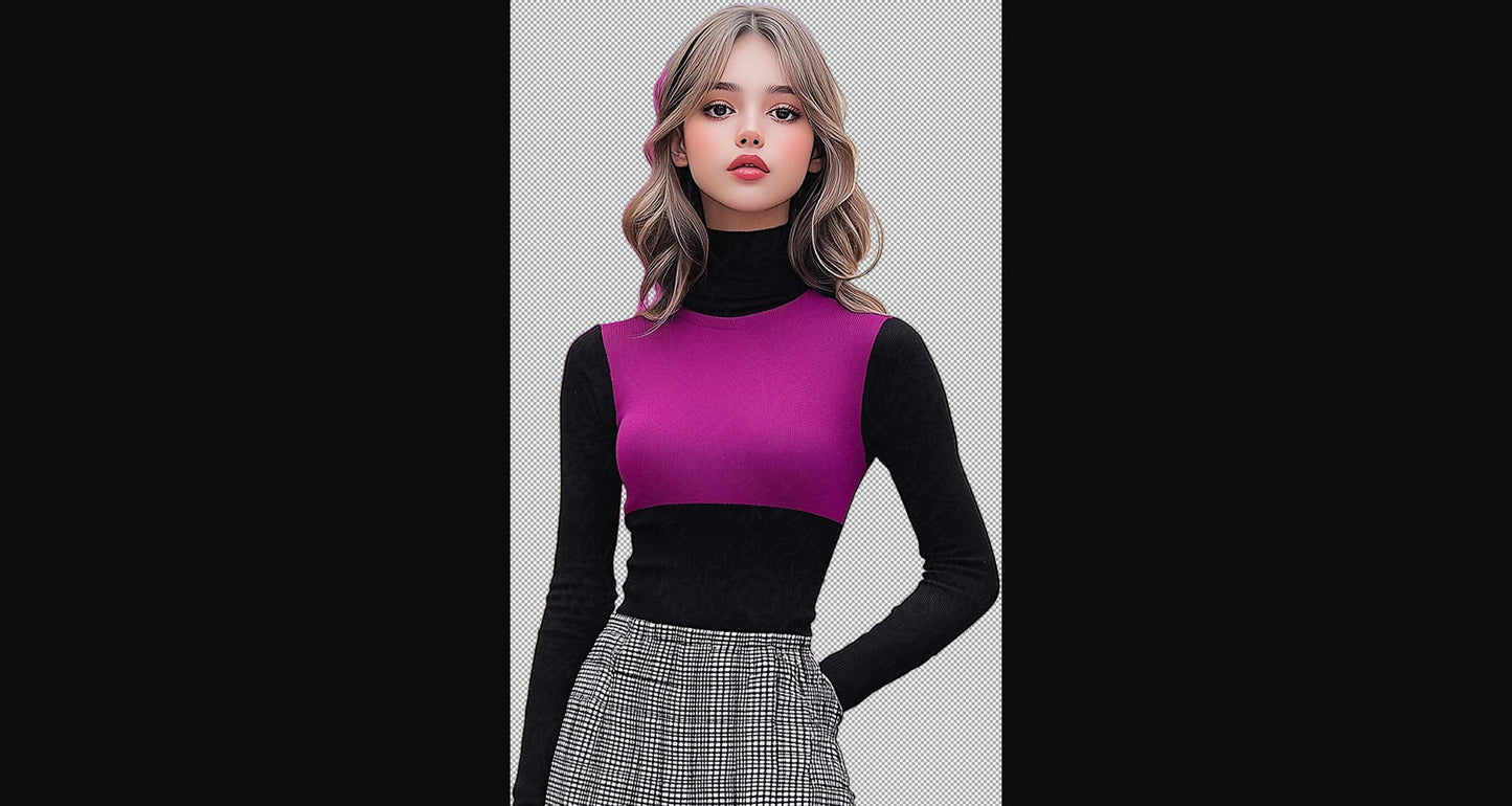 Modern Art Styled Fashion Ad Photo With A Transparent Background 151 SN2978 - Sweet As Hell Designs