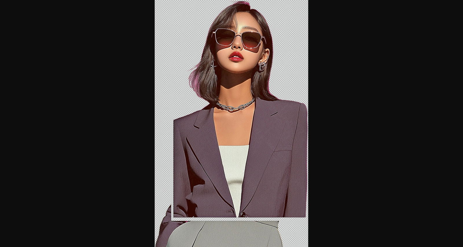 Modern Art Styled Fashion Ad Photo With A Transparent Background 155 SN2982 - Sweet As Hell Designs